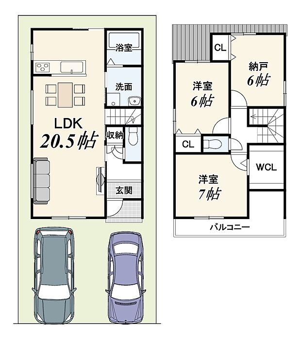 【【新築参考プラン】】土地2599万円 建物2000万円
建物面積92.56m2
設計監理費用170万円、外構費用120万円別途要
