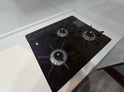 【施工例：3口コンロ】