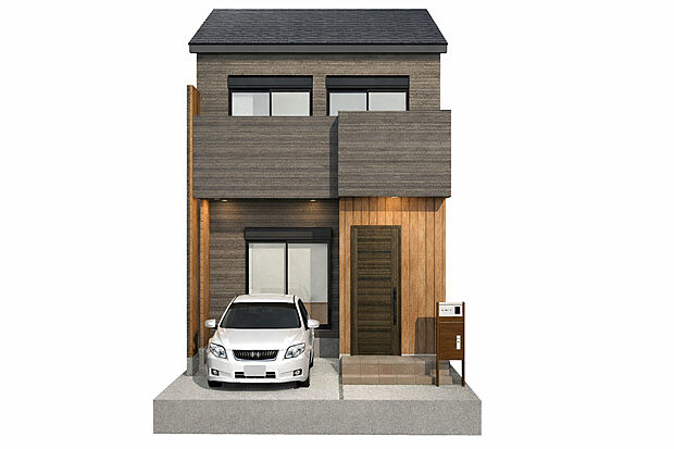 ＜2号地外観イメージパース＞
お客様だけの間取りに合わせたイメージパースを作成いたします！
お気軽にご相談くださいませ♪