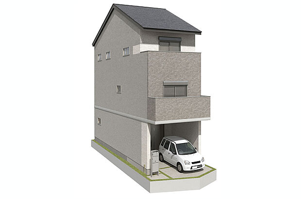 【【外観イメージパース】】間取り図を基に作成したイメージパース!より生活イメージが付きやすいように再現しました!