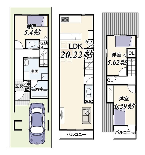 【2SLDK】第R08確認建築PLN奈支0166号