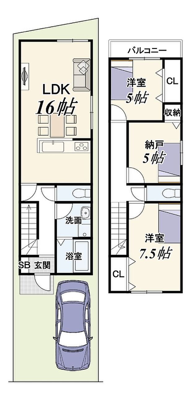 【【新築参考プランA】】建物面積84.24m2　建物価格1899万円