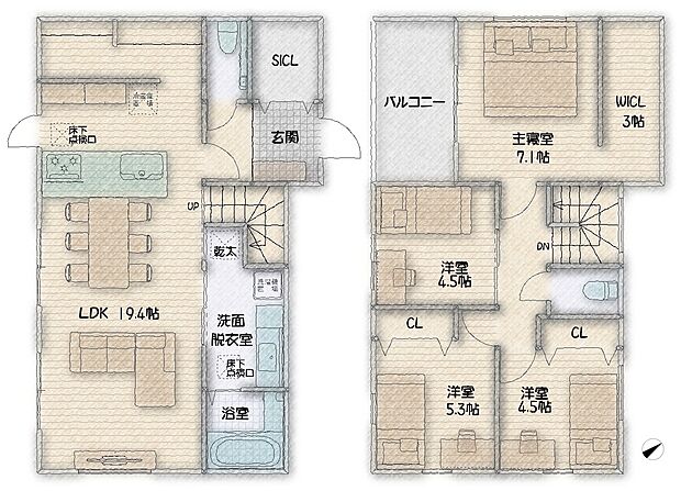 収納はしっかり確保。荷物が多くても安心です。
