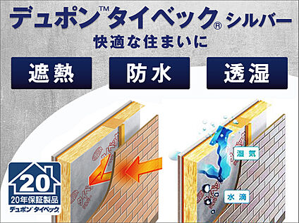 透湿・防水・遮熱シート「デュポン タイベックシルバー」