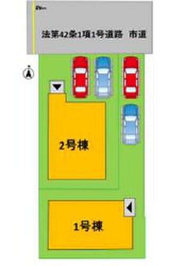 敷地内に２台駐車可能です。