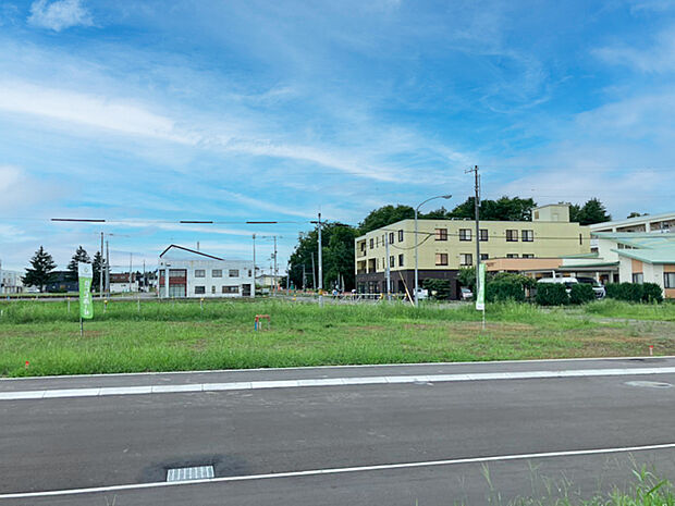 【【現地写真】】広い空が仰げる開放的な敷地。緑も豊かでのびのびと暮らせる環境も魅力のポイントです。
(2025年8月撮影)