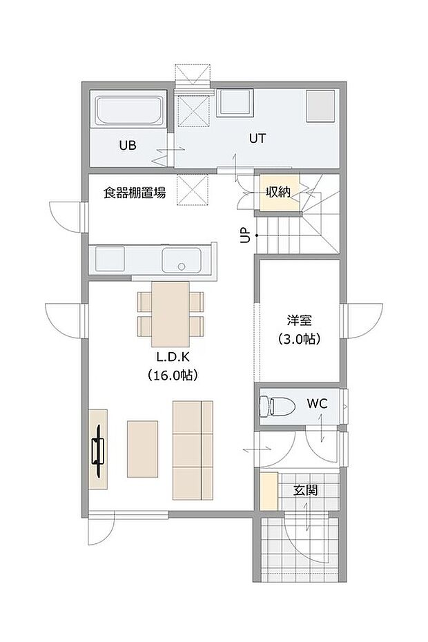 【【建築プラン例】】建築面積:101.87m2
建物価格:2213 万円(税込)
※杭工事、分水工事、諸費用別途
※設計プランの参考一例であって、当該プランの採用可否は任意です。