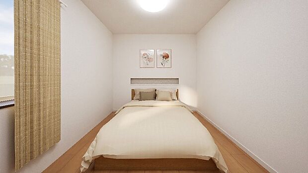 【【完成予想図】】全居室収納付きで、すっきりとしたお住まいを実現できます。約6帖の主寝室には約3帖のウォークインクローゼット付き!