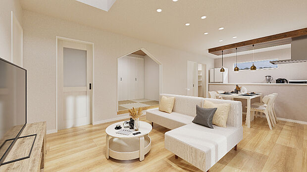 【【完成予想図】】シューズクローク・パントリー・広い洗面脱衣室・見渡せるLDKとヌック・解放感とつながりを感じる部分吹き抜けなど、
毎日の生活を充実させる工夫やデザインが敷き詰められています。