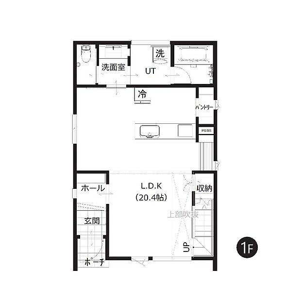 【3LDK】約20帖の広々としたLDKが魅力。家族でくつろぐ時間を心地よく過ごせます。書斎スペースを設け、在宅ワークや趣味にも対応できます。