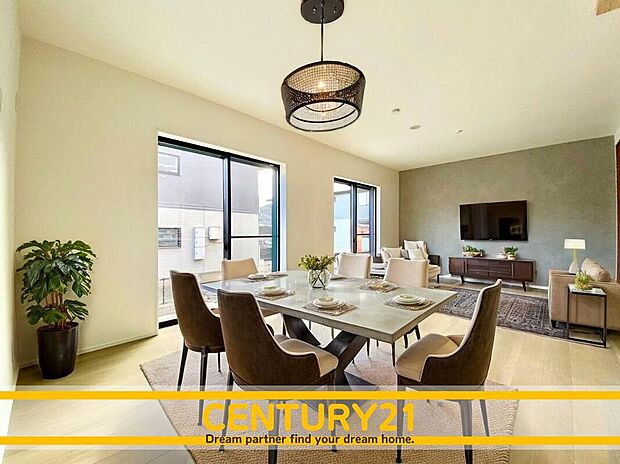 ※家具・CG加工はイメージです。販売価格等には含まれません。
■■憩いのリビング■■
リビングとダイニングの空間機能を活かし、巧みに使い分ける発想が、ライフスタイルに新しいゆとりをもたらします。