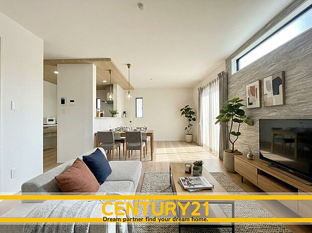 ※家具はCGを合成したものです。
■■憩いのリビング■■
リビングとダイニングの空間機能を活かし、巧みに使い分ける発想が、ライフスタイルに新しいゆとりをもたらします。