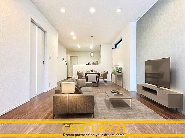 ※家具はCGを合成したものです。
■■憩いのリビング■■
リビングとダイニングの空間機能を活かし、巧みに使い分ける発想が、ライフスタイルに新しいゆとりをもたらします。
