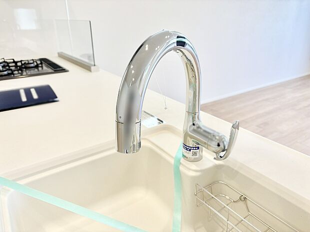 【その他設備(浄水器)】いつでも清潔なおいしいお水を。一つの水栓で水道水と浄水を使い分け。