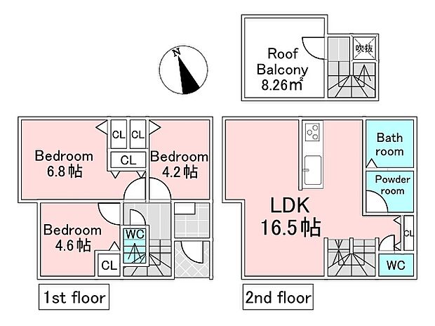 参考プラン(建物込4780万円、土地面積74.97m2、建物面積76.11m2)