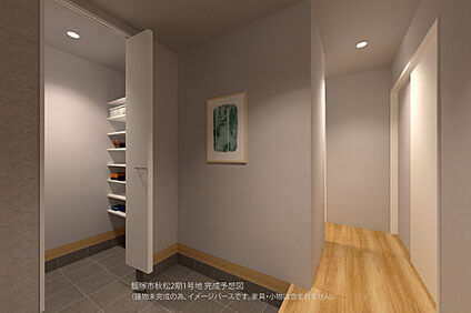 【玄関完成予想図/1号地】
