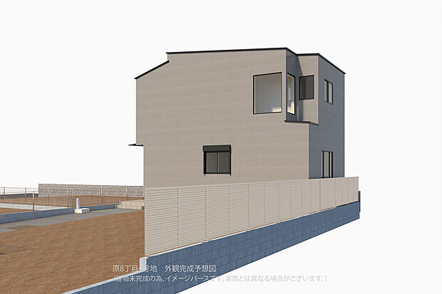 【【外観完成予想図/4号地】】株式会社AVANTIA施工の住まい◎2026年6月完成予定です。リビングに吹き抜けが設けられた、開放的な住空間が魅力です。