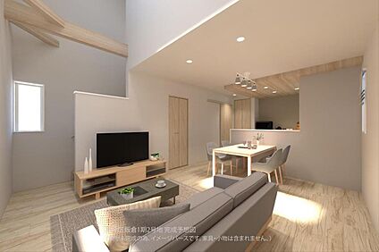 【完成予想図(LDK)/2号地】