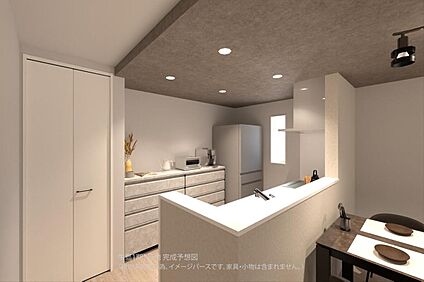 【2号地/完成予想図/キッチン】