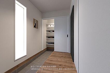 【完成予想図(玄関)】