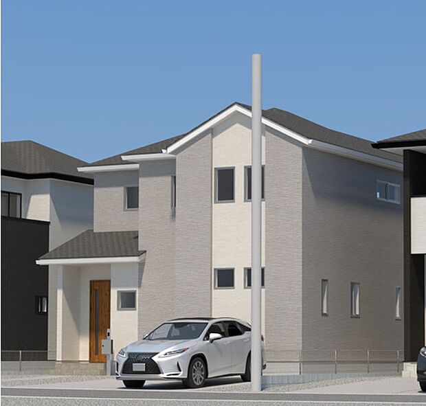 【現地外観写真】ただいま建築中です♪周辺物件とともにご紹介させていただきますのでお気軽にお問い合わせください。(画像は完成イメージです)