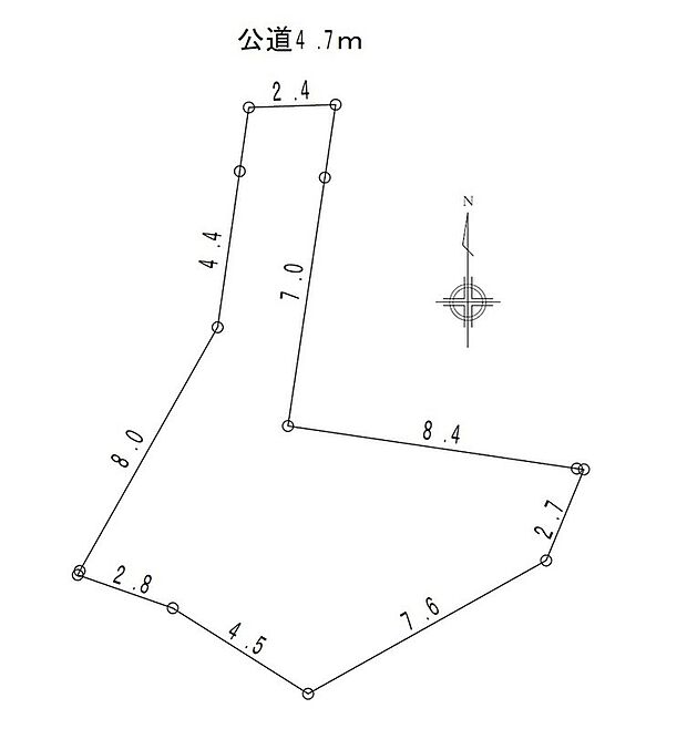 土地形状 間口2.4m