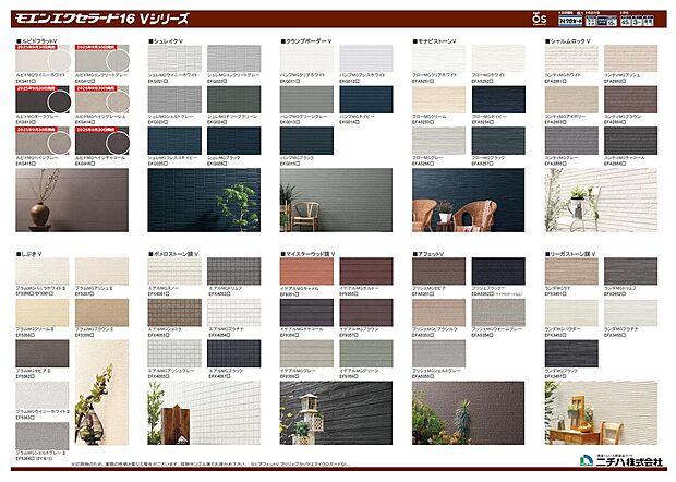 【外装サイディング　ニチハＶ　１６mm　】汚れを落とすマイクロガード外装　外壁通気仕様　２種類の柄からご検討、パース提案します　