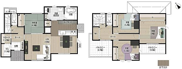 【4LDK】※図面と異なる場合は、現況を優先します。