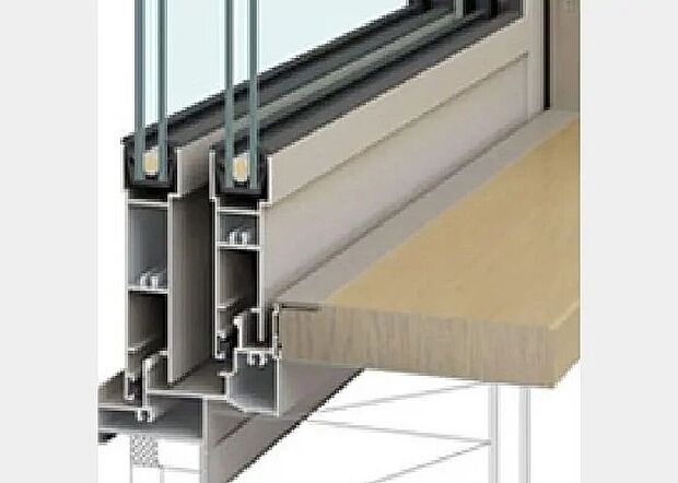 ☆樹脂アングルサッシ☆サッシと窓枠のつなぎ目に、結露に強い樹脂アングル使用♪結露による窓枠の汚れやカビの発生を軽減でき、お手入れがラクになります♪