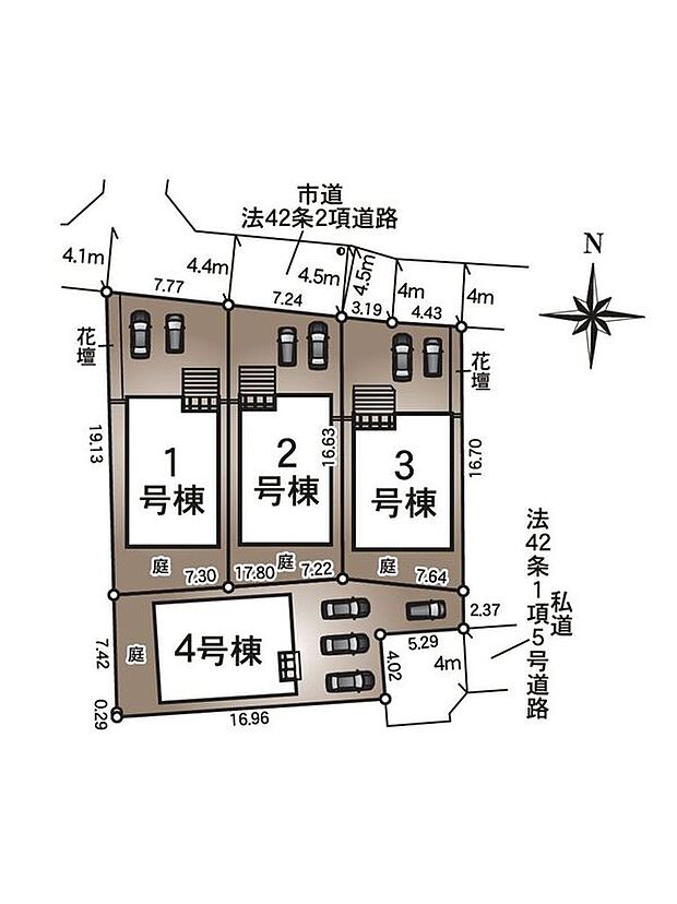 【全体区画図】※1・3・4号棟ご成約済み