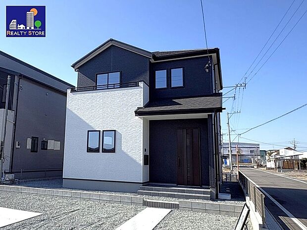 【外観】☆1号棟・外観☆グレー×ホワイト♪