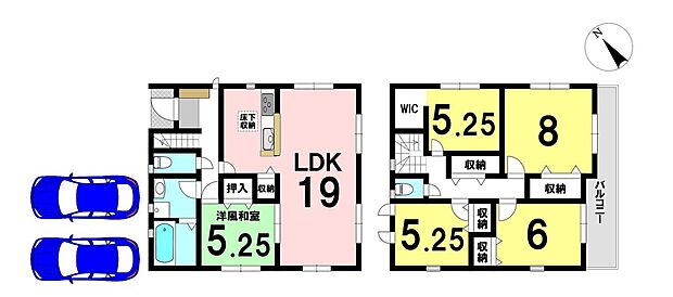 【5LDK】5LDKの間取り
駐車2台可能