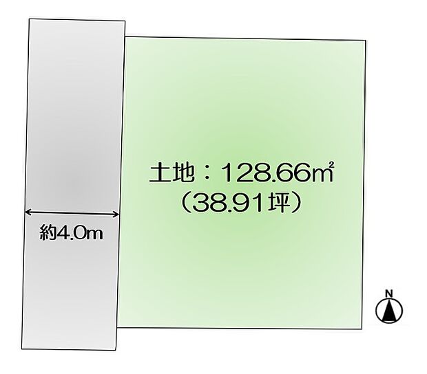 【区画図】
限定1区画!38坪超のゆとりある敷地です。
敷地面積を活かした、様々なプラン検討が可能です♪