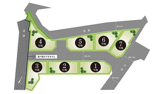 【全体区画図】
敷地面積は29坪以上!自由設計対応が可能です!敷地に合わせた、参考プランをご用意しております。スーパーやコンビニ、病院が徒歩10分圏内と生活便利な住環境です◎