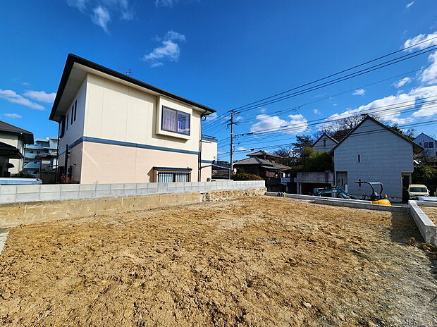 【【現地写真(3号地)】】周辺は閑静な住宅地です。
穏やかな新生活をスタートできます！
