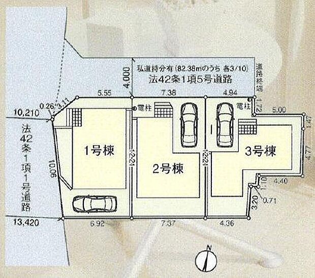 2駅利用可能で通勤・通学などに便利です◎
西武新宿線「武蔵関」駅 徒歩7分、
「東伏見」駅 徒歩13分♪
全棟カースペースを完備しております!