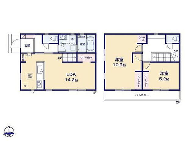【2LDK】全居室収納付き♪リビング収納もありお部屋をスッキリお使いいただけます♪
お子様がどろんこになって帰ってきても安心の、玄関洗面所直結動線!お部屋を汚すことなくすぐにお風呂に入れます♪