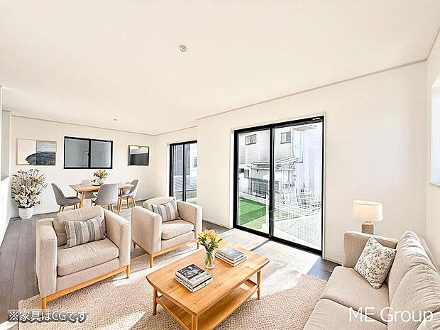 ■家族が自然と集まり、楽しい時間を過ごせるリビング