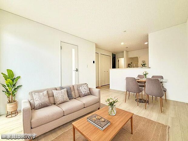 ここにいる時間が一番長いから やっぱりリビングは明るい方がいいですよね