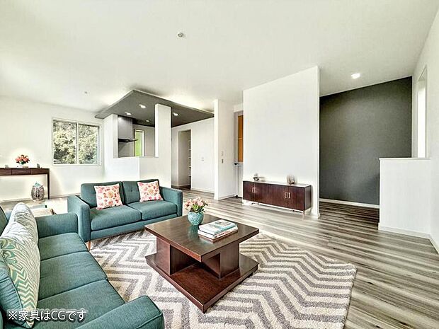 【リビング】いつの間にか家族が集まっちゃうそんなリビングいいですよね