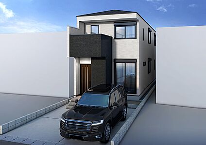 【完成予想図(外観パース)】