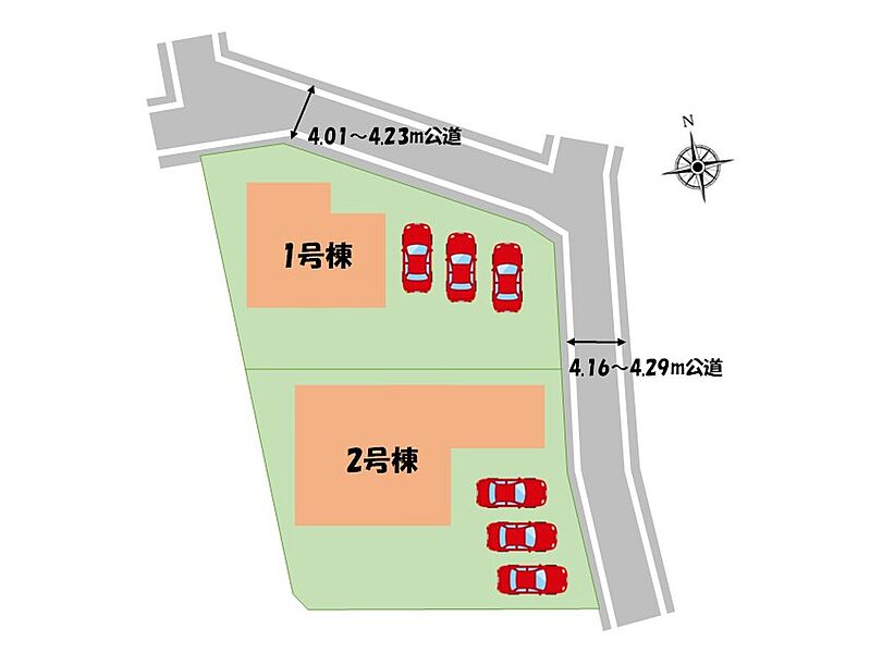 区画図
一戸建ての大きなメリットは、「自分の土地」を自由に使えること。好きなペットが飼えるほか、ガーデニングやＤＩＹ、車やバイクの手入れなど様々な趣味を楽しめます♪