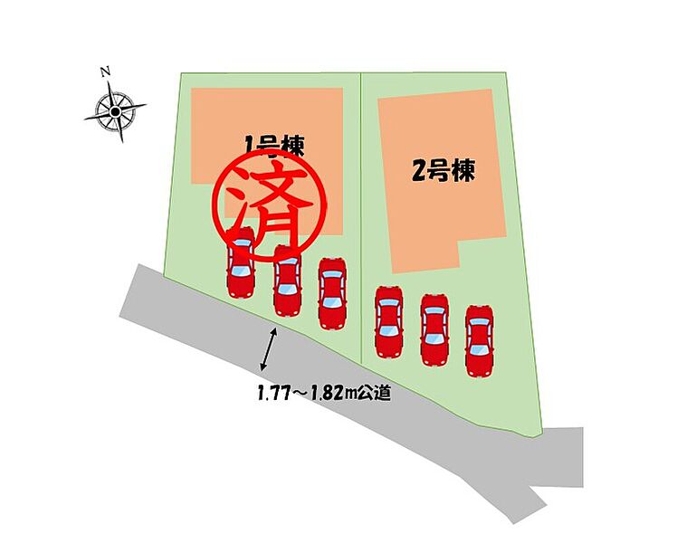 区画図
一戸建ての大きなメリットは、「自分の土地」を自由に使えること。好きなペットが飼えるほか、ガーデニングやＤＩＹ、車やバイクの手入れなど様々な趣味を楽しめます♪