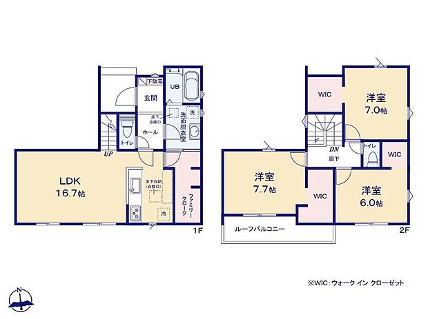 (１号棟)、価格2799万円、3LDK、土地面積147.9m2、建物面積101.64m2