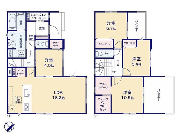 (1号棟)、価格3398万円、4LDK、土地面積220.84m2、建物面積115.29m2