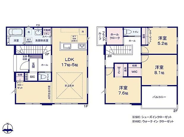 (１号棟)、価格3198万円、3LDK、土地面積142.52m2、建物面積106.74m2 