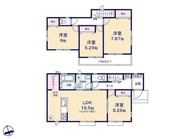 (A号棟)、価格2590万円、4LDK、土地面積176.62m2、建物面積97.5m2 