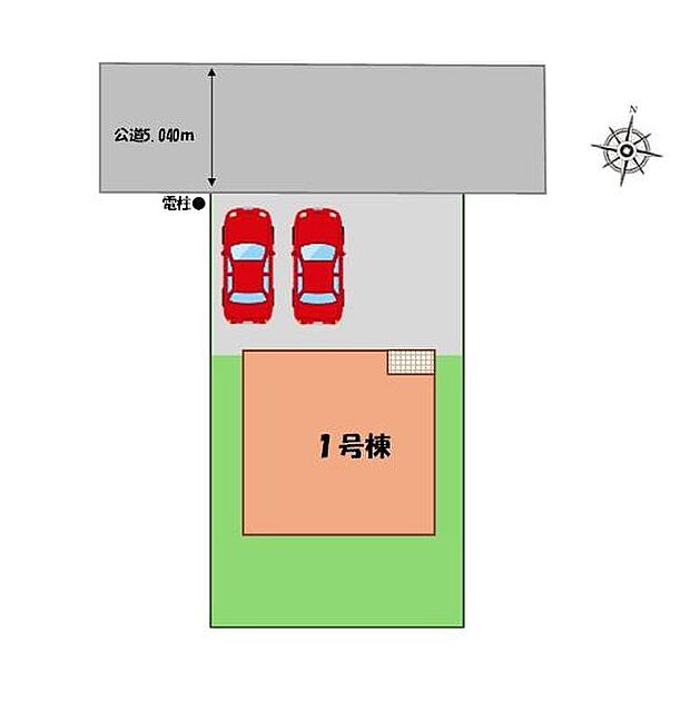 ≪全体区画図≫
駐車2台可能(車種による)!
急な来客時や、ご家族の自転車スペースとしても大活躍♪