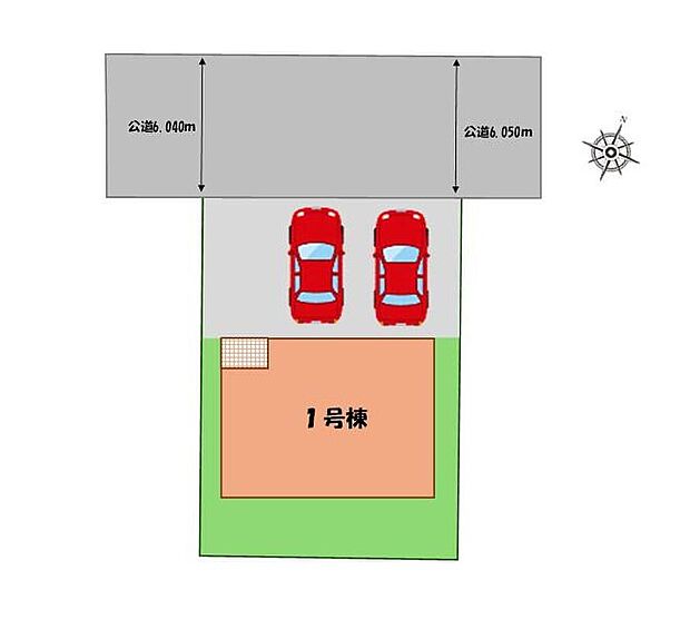 ≪全体区画図≫
駐車2台可能(車種による)!
急な来客時や、ご家族の自転車スペースとしても大活躍♪