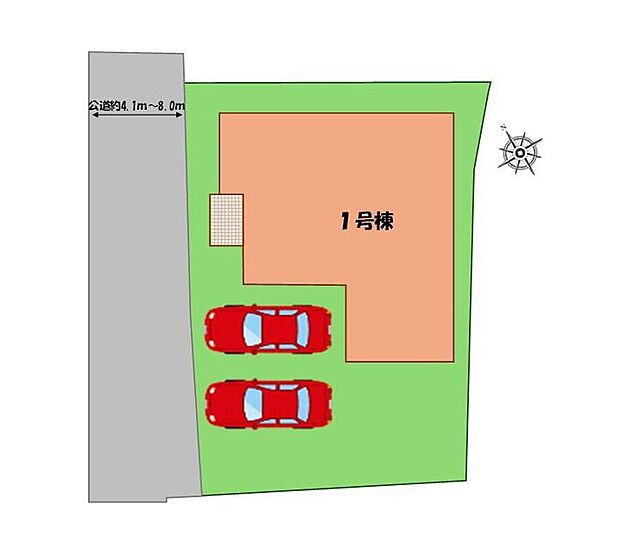 ≪全体区画図≫
駐車2台可能(車種による)!
急な来客時や、ご家族の自転車スペースとしても大活躍♪